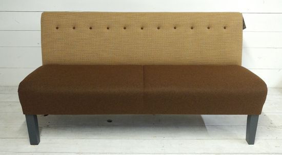 Tischsofa 175 -  Filzstoff in rost mit Webstoff gemustert